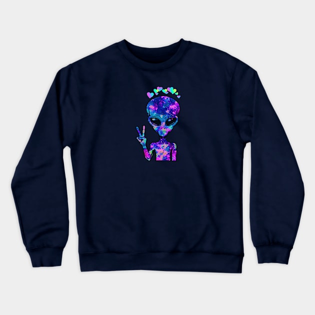 cute alien Crewneck Sweatshirt by artby-shikha